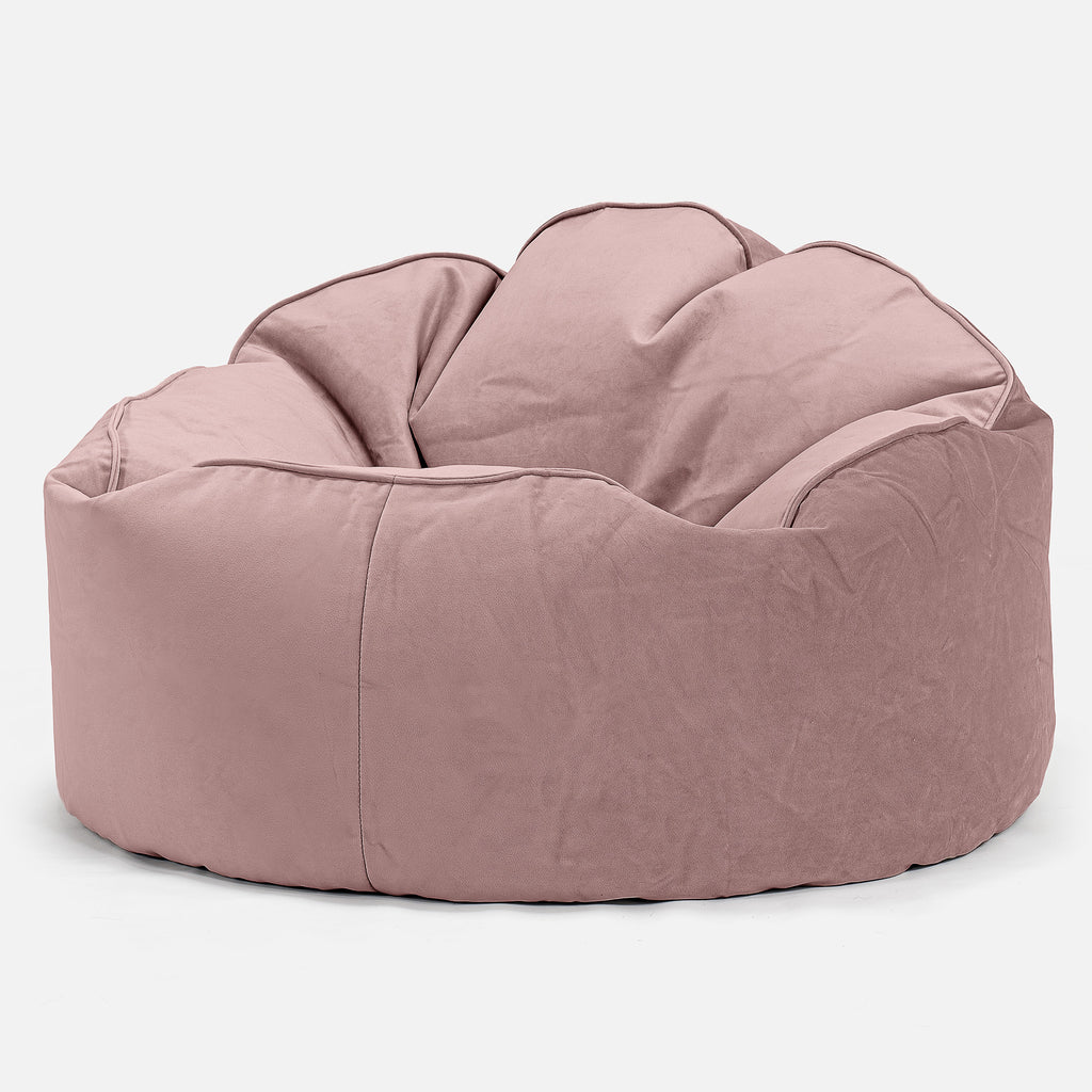 Puff Pera 'Mini-Mamut' - Terciopelo Rosa 01