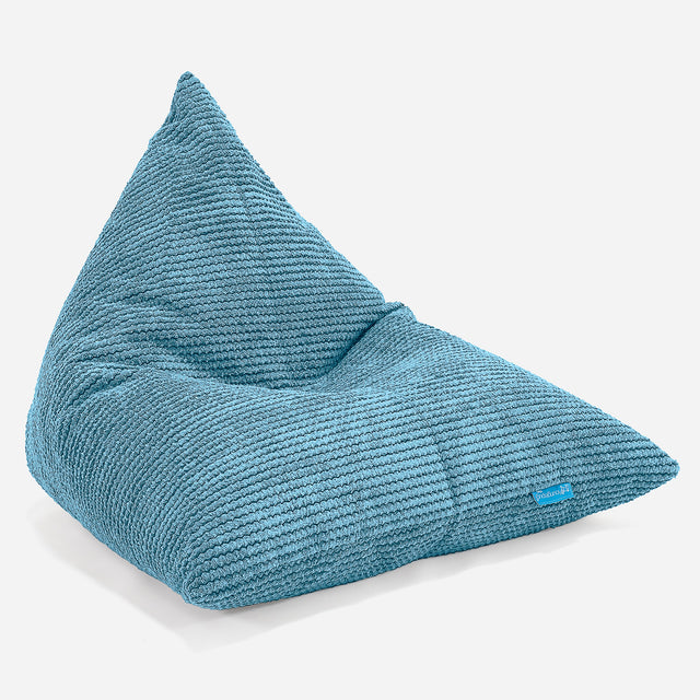 Puff Pera 'Relajarse' Para niños - Pompón Egeo Azul 01