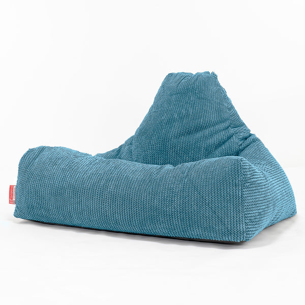 Puff Pera 'Relajarse' - Pompón Egeo Azul 01