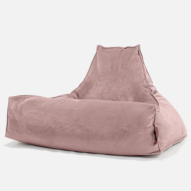 Puff Pera 'Relajarse' - Terciopelo Rosa 01