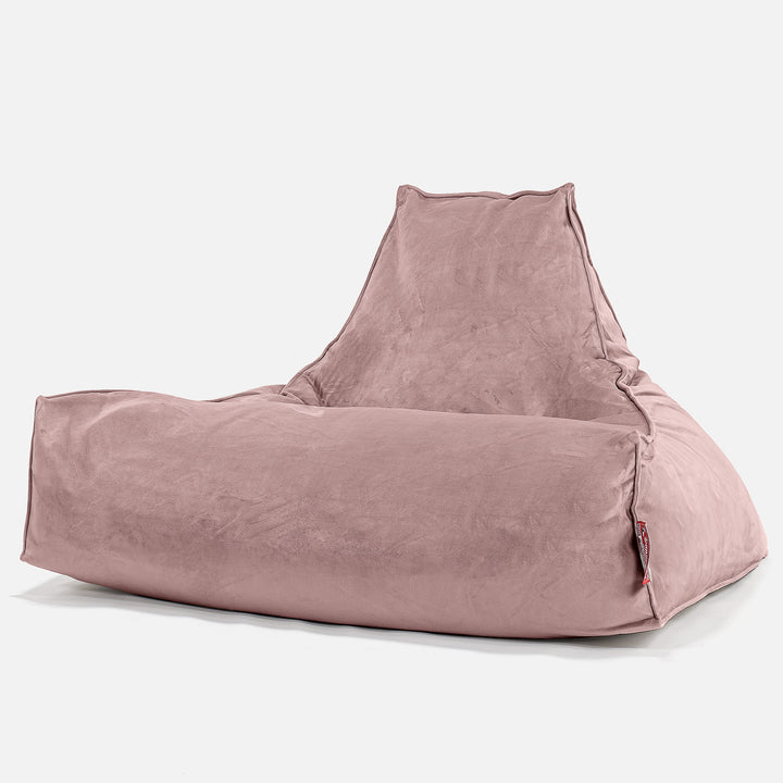 Puff Pera 'Relajarse' - Terciopelo Rosa 01