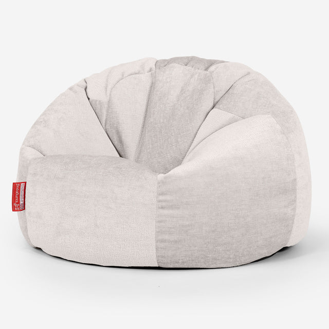 Puff Redondo - Chenille Crema 01