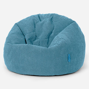 Puff Redondo Infantil 1-5 años - Pompón Egeo Azul