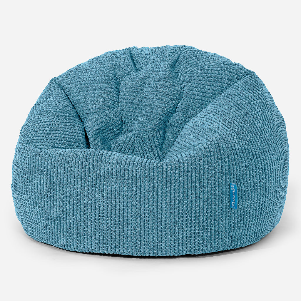 Puff Redondo Infantil - Pompón Egeo Azul 01