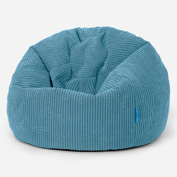 Puff Redondo Infantil - Pompón Egeo Azul 01