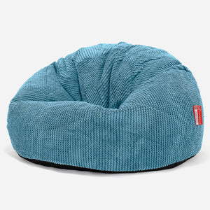 Puff Redondo - Pompón Egeo Azul
