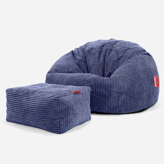 Puff Redondo - Pompón Morado 02