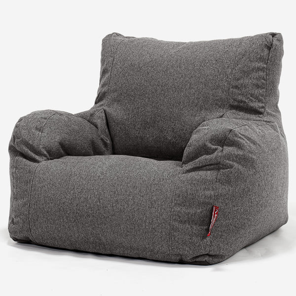 Puff Sillón - Lana de Interalli Gris 01