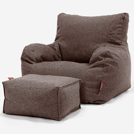 Puff Sillón - Lana de Interalli Marrón 02