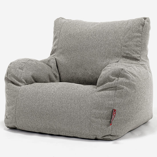 Puff Sillón - Lana de Interalli Plata 01