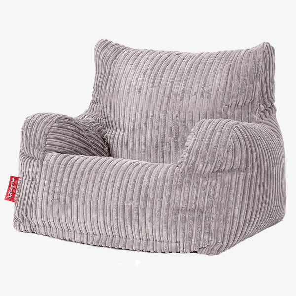 Puff Sillón Josephine - Pana Clásica Gris Plata 01