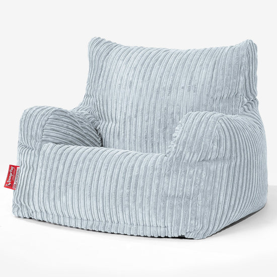 Puff Sillón Josephine - Pana Clásica Bebé Azul 01