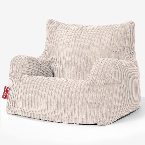 Puff Sillón - Pana Clásica Crema 01