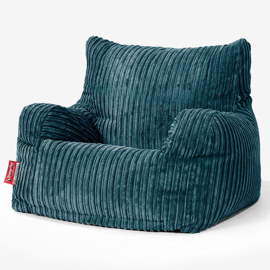 Puff Sillón Josephine - Pana Clásica Turquesa 01