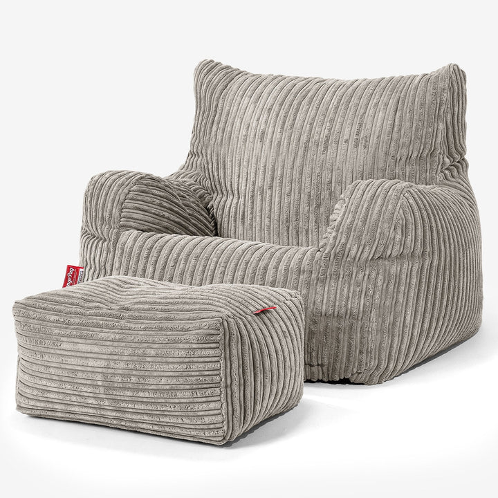 Puff Sillón Josephine - Pana Clásica Visón 02