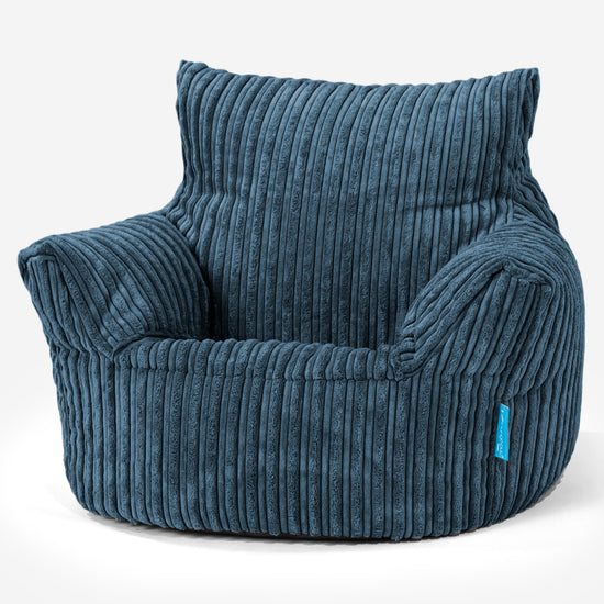 Puff Sillón para niños 1-3 años - Pana Clásica Azul marino 01