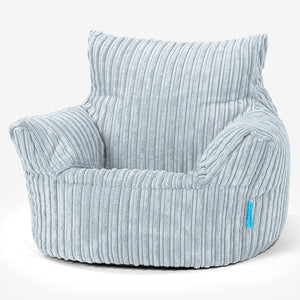 Puff Sillón para niños 1-3 años - Pana Clásica Bebé Azul