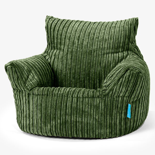 Puff Sillón para niños 1-3 años - Pana Clásica Bosque Verde 01