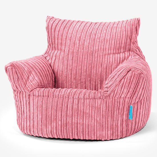 Puff Sillón para niños 1-3 años - Pana Clásica Coral 01