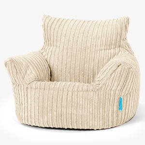 Puff Sillón para niños 1-3 años - Pana Clásica Crema
