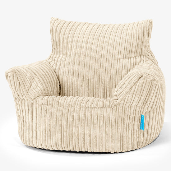 Puff Sillón para niños 1-3 años - Pana Clásica Crema 01