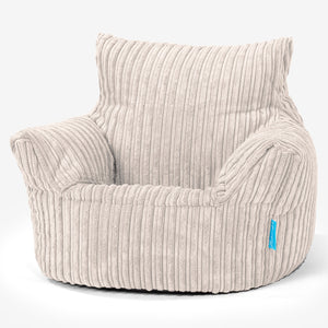 Puff Sillón para niños 1-3 años - Pana Clásica Marfil