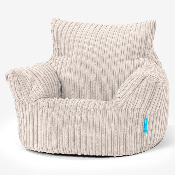 Puff Sillón para niños 1-3 años - Pana Clásica Marfil 01