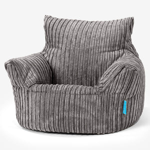 Puff Sillón para niños 1-3 años - Pana Clásica Grafito