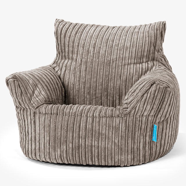 Puff Sillón para niños 1-3 años - Pana Clásica Marrón empolvado 01