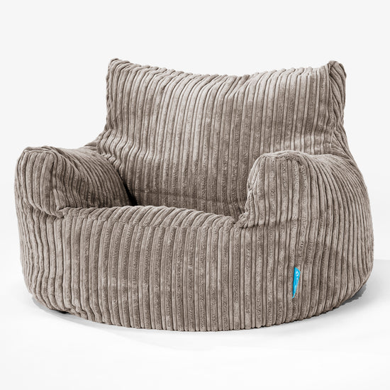 Puff Sillón para niños 3-8 años - Pana Clásica Marrón empolvado 01