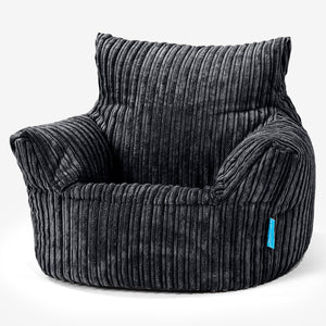 Puff Sillón para niños 1-3 años - Pana Clásica Negro