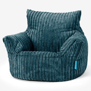 Puff Sillón para niños 1-3 años - Pana Clásica Turquesa