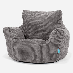 Puff Sillón para niños 1-3 años - Pompón Carbón Gris