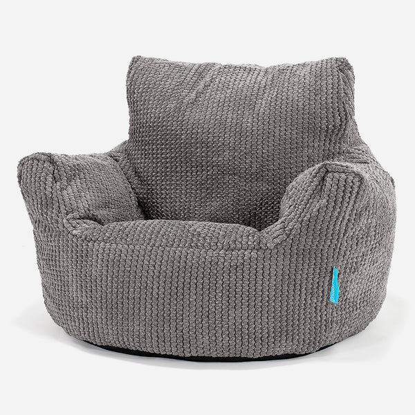 Puff Sillón para niños 1-3 años - Pompón Carbón Gris 01