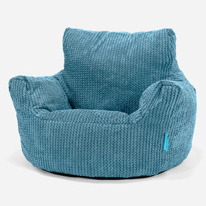 Puff Sillón para niños 1-3 años - Pompón Egeo Azul