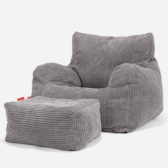 Puff Sillón - Pompón Carbón Gris 02