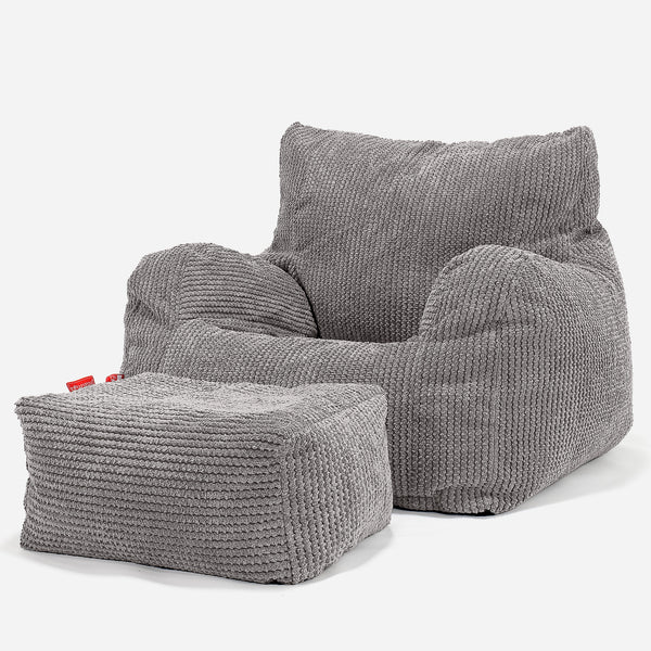 Puff Sillón - Pompón Carbón Gris 01
