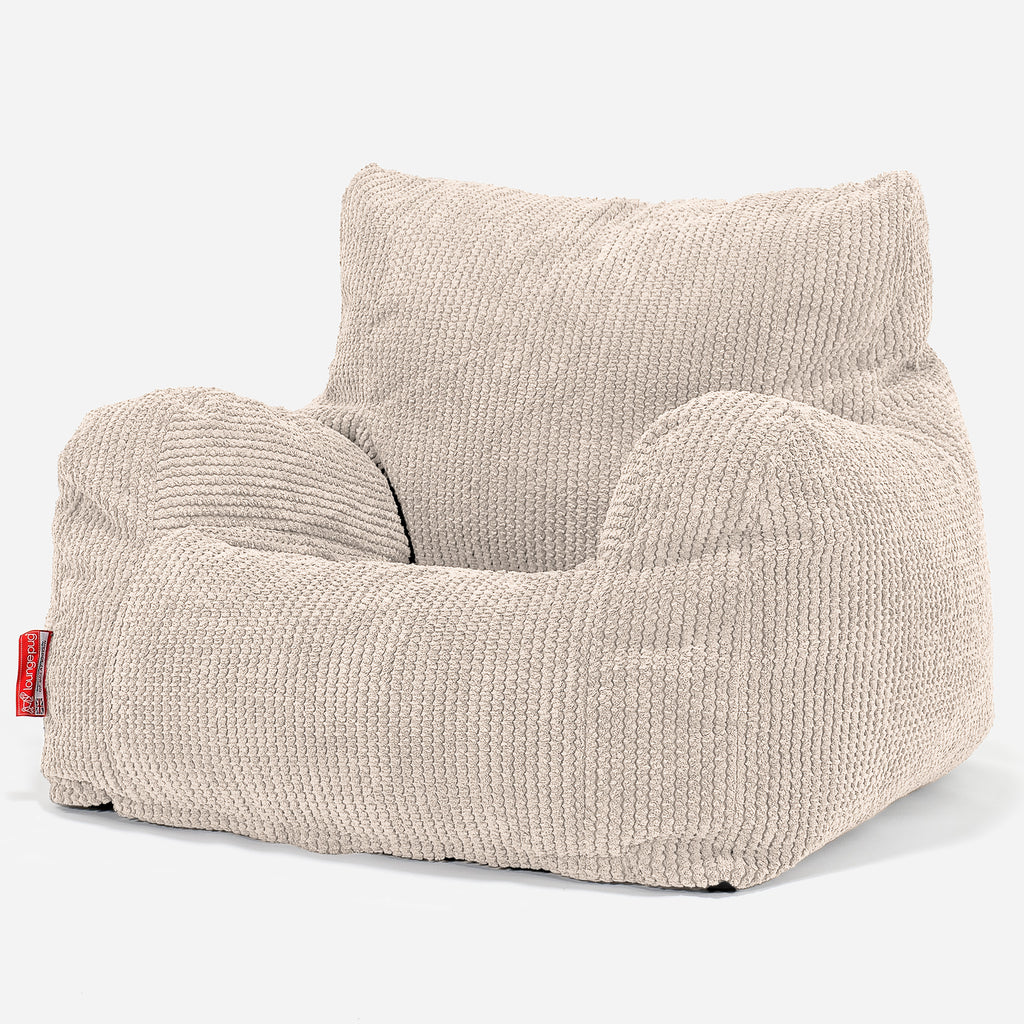 Puff Sillón - Pompón Crema 01