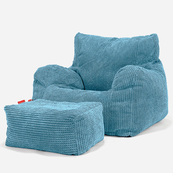 Puff Sillón - Pompón Egeo Azul 02