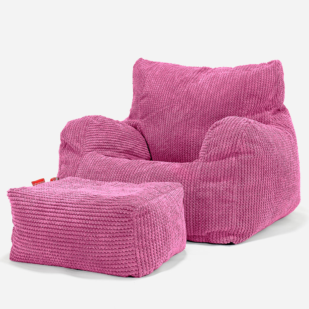Puff Sillón - Pompón Rosa 02