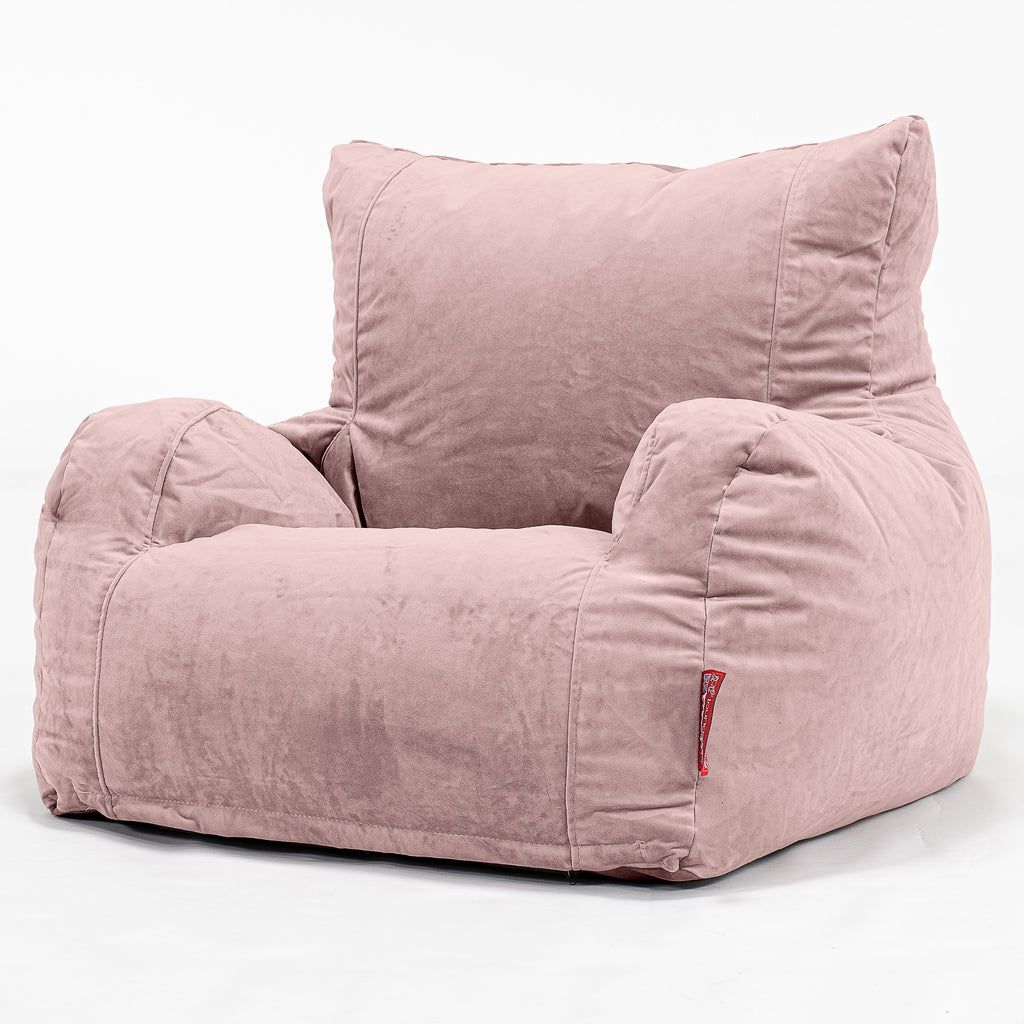 Puff Sillón - Terciopelo Rosa 01