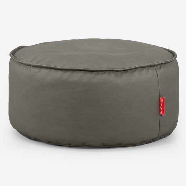 Puff Taburete - Cuero Vegano Gris 01