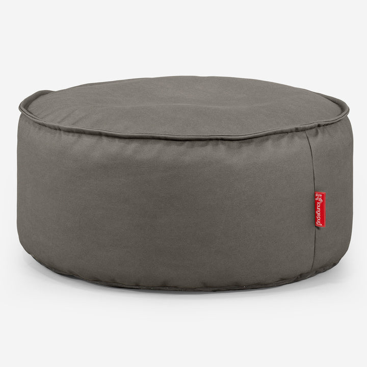 Puff Taburete - Cuero Vegano Gris 01