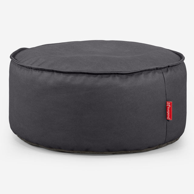 Puff Taburete - Cuero Vegano Negro 01