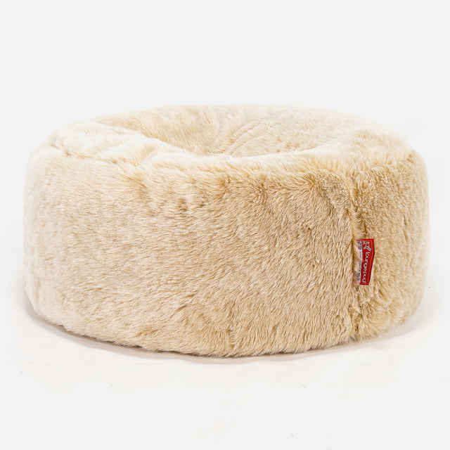 Puff Taburete - Piel Sintética Blanco 01
