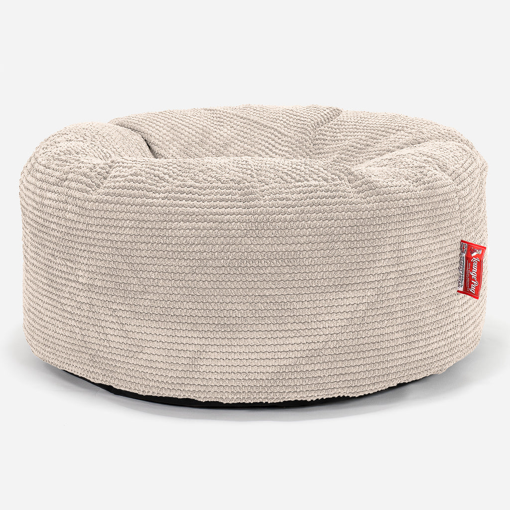 Puff Taburete - Pompón Crema 01