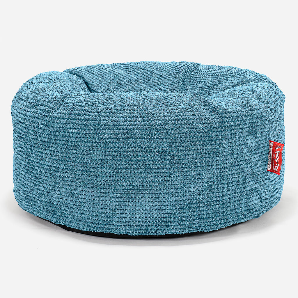 Puff Taburete - Pompón Egeo Azul 01
