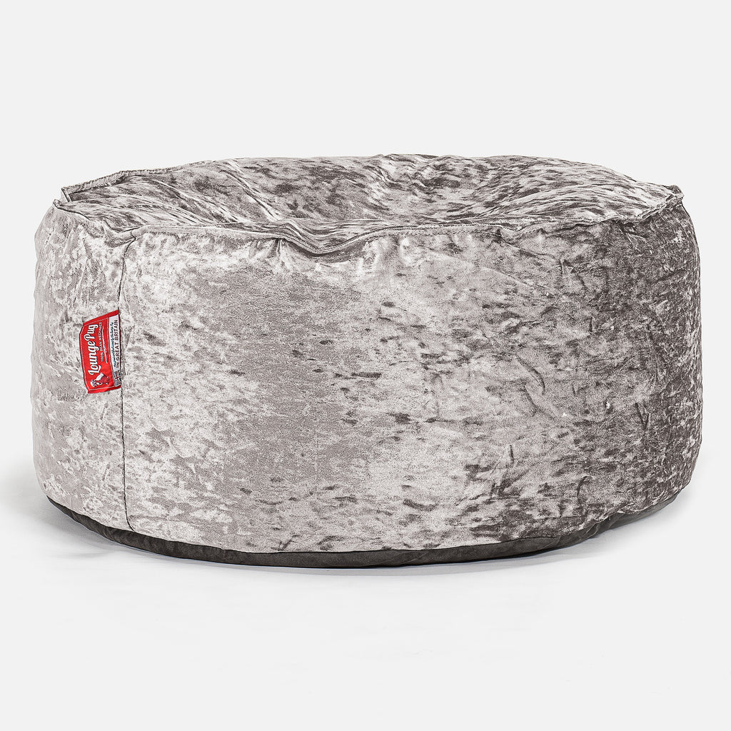 Puff Taburete - Terciopelo Retro Plata 01