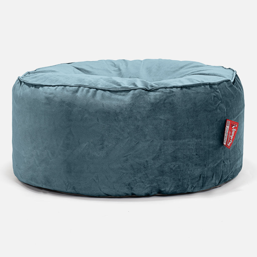 Puff Taburete - Terciopelo Turquesa 01