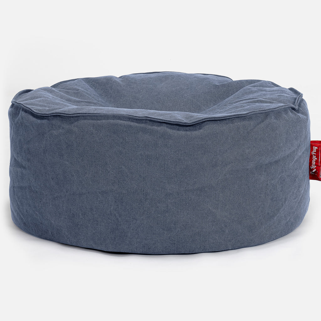 Puff Taburete - Vaquero Desgastado Azul Marino 01